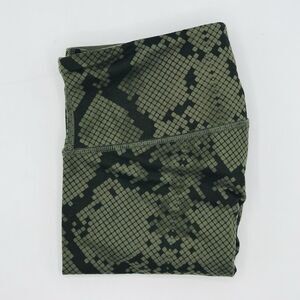 Lululemon Leggings Crop Digital Camo Pull On Snakeskin Joggers Green Womens 4